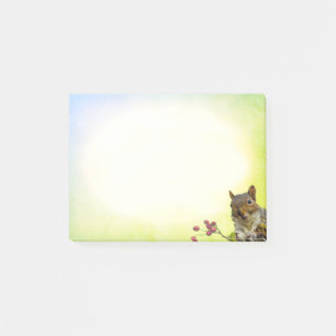 Cute Wild Squirrel on Pastel Background Post-it Notes