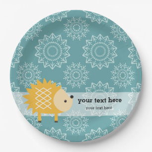 Cute wilderness animal paper plate