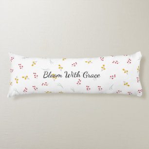 Cute Wildflower and Berry Floral Pattern Body Cushion