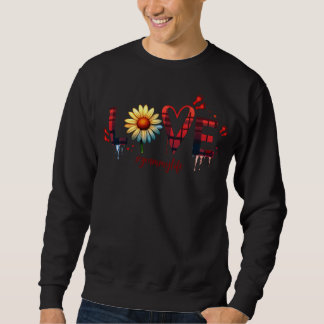 Cute Wildflower Heart Love Grammy Life Happy Birth Sweatshirt