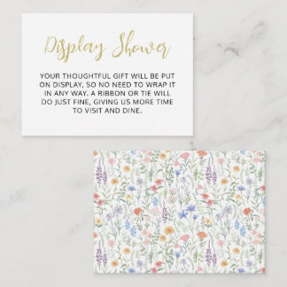 Cute Wildflower Pattern Enclosure Card