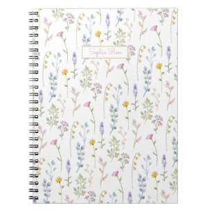 Cute Wildflower Pattern  Notebook