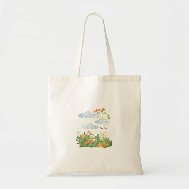 Cute Wildflower Tote Bag (Front)