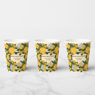 Cute Wildflower Yellow Dandelion New Home Party Paper Cups