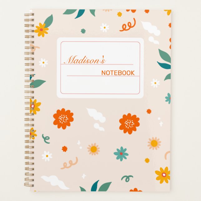Cute Wildflowers  Planner (Front)