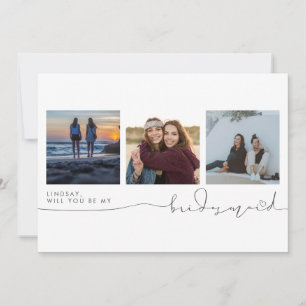 Cute Will You Be My Bridesmaid Three Photos