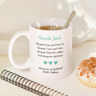 Cute Will You Be My Godfather Poem Photo Coffee Mug