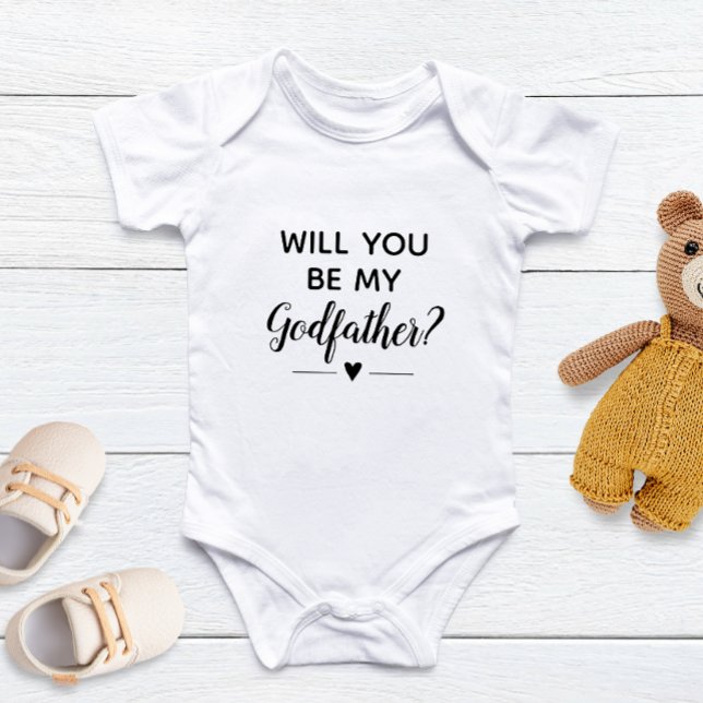 Cute Will You Be My Godfather Proposal Baby T-Shirt (Creator Uploaded)