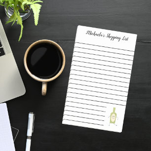 Cute Wine Bottle Shopping List Post-it Notes