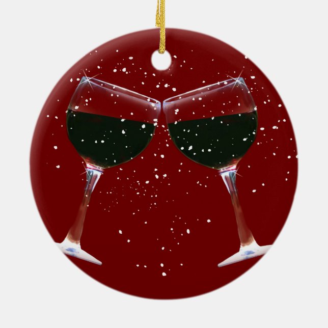 Cute Wine Country Xmas Ornament (Back)