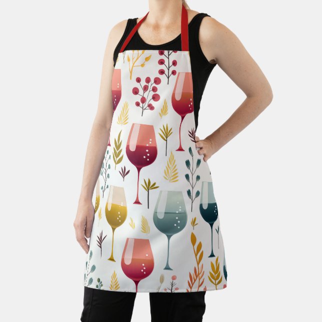 Cute wine cups apron (Insitu)
