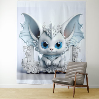 Cute Wing-Ear Character Tapestry