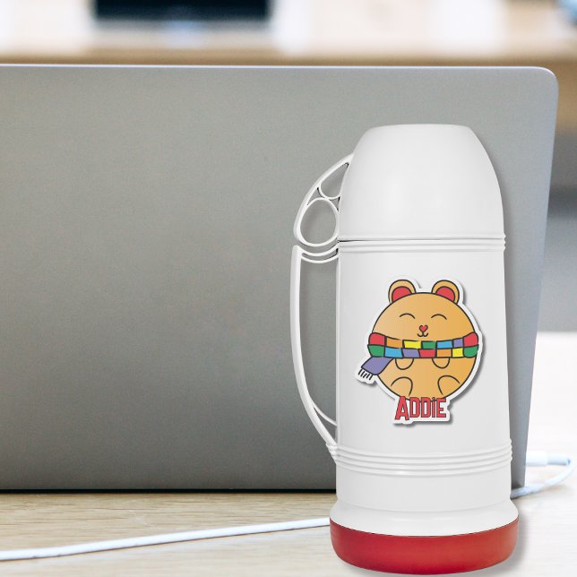 Cute Winter Animal Cartoon Personalised Hamster (Creator Uploaded)