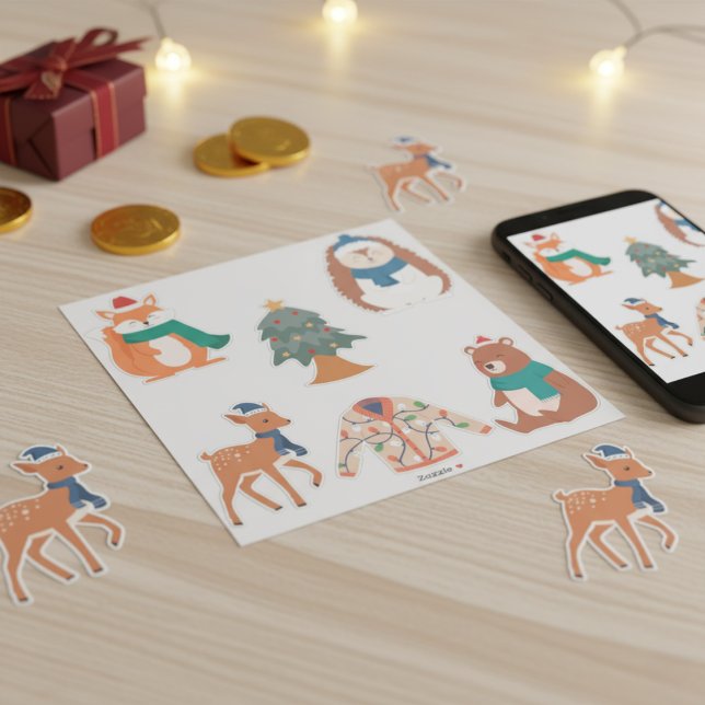 Cute Winter Animals (6 Stickers per Sheet) (Cute Winter Animals (6 Stickers per Sheet))