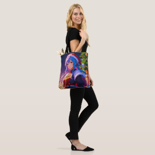 Cute Winter Anime Girl Tote Bag