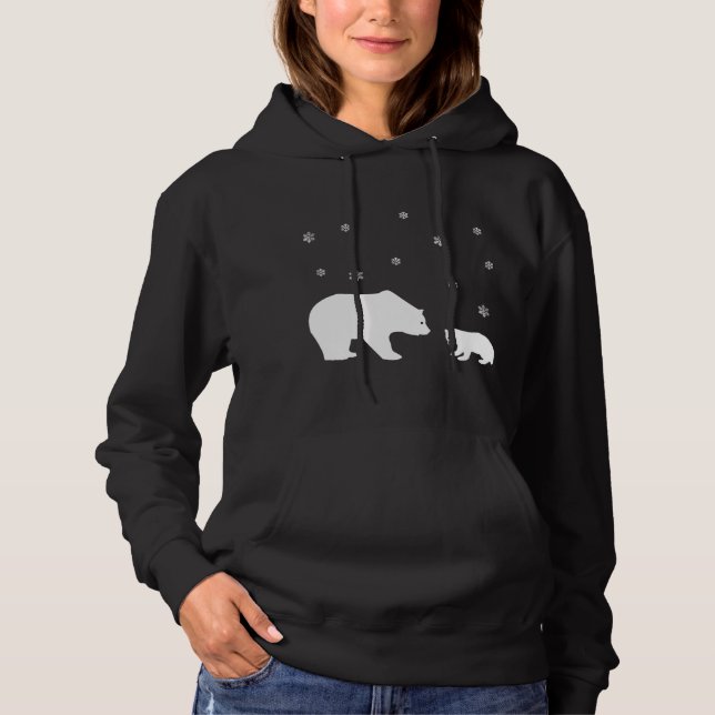 Cute Winter Bear Christmas Hoodie (Front)