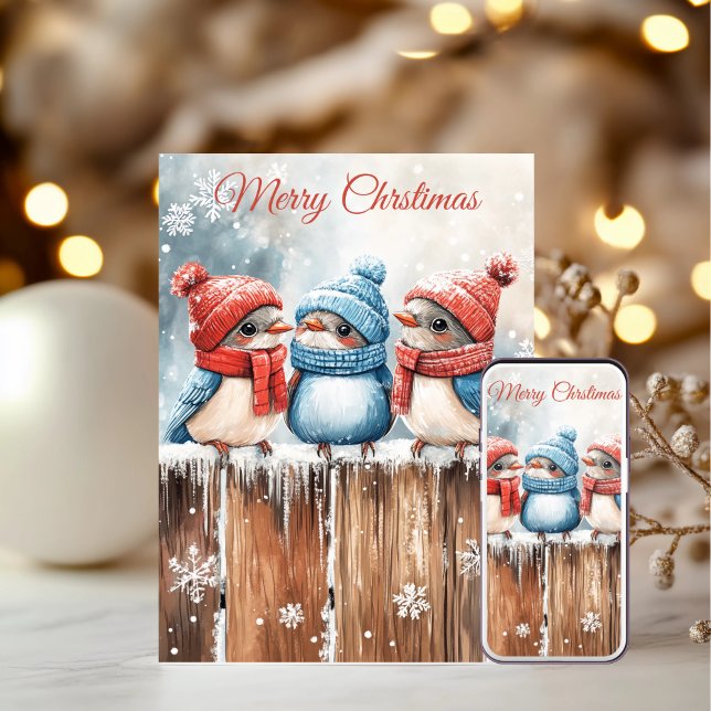 Cute Winter Birds Christmas Cards (Creator Uploaded)