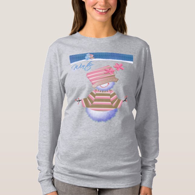 Cute Winter Blues  T-Shirt (Front)