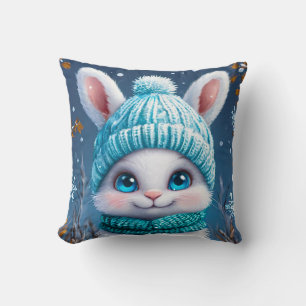❄️ Cute Winter Bunny Room Decor Gift 🐰 Cushion