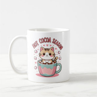 Cute Winter Cat Coffee Mug – Cozy Christmas Gift f