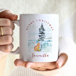 Cute Winter Christmas Coffee Mugs<br><div class="desc">Add cosy charm to your holiday season with these Christmas coffee mugs, featuring a cute watercolor fox nestled in a peaceful winter scene. The elegant “Merry Christmas” arch and custom text make this one of the most unique coffee mugs—ideal for gifting or seasonal table decor for Christmas. Easily personalised using...</div>