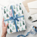 Cute Winter Christmas Trees Festive Gift Wrapping Paper<br><div class="desc">Wrap you Christmas Gifts in this cute Christmas Tree gift wrap!</div>