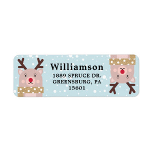 Cute Winter Forest Reindeer Character Illustration