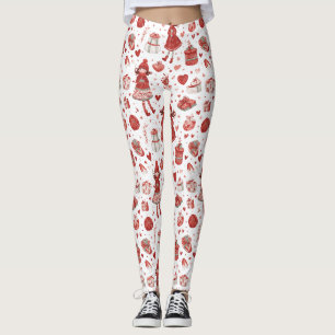 Cute Winter Girl Holiday Pattern Leggings