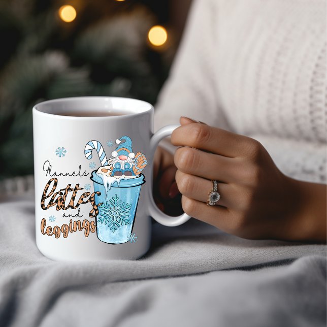 Cute Winter Gnome Flannels Lattes Leggings Coffee Mug (Cute Winter Gnome Flannels Lattes Leggings Coffee Mug)