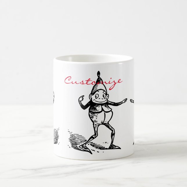 Cute Winter Holiday Elf Gnome Thunder_Cove Coffee Mug (Center)