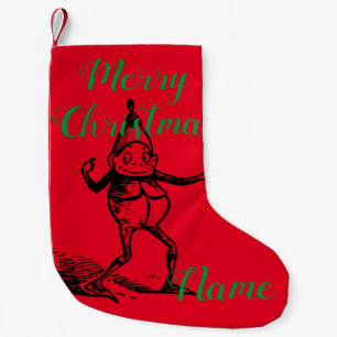 Cute Winter Holiday Elf Thunder_Cove Small Christmas Stocking