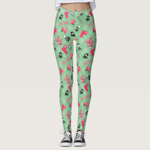 Cute Winter Holiday Sports Pattern Leggings