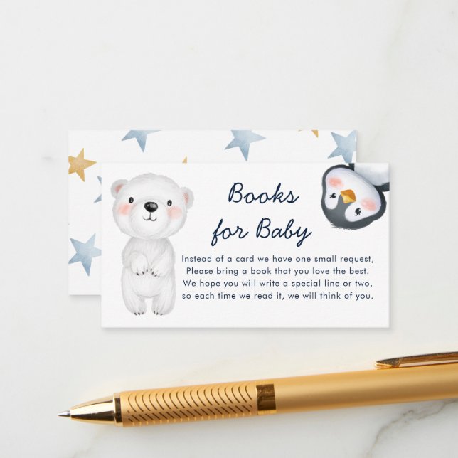 Cute Winter Little Arctic Animals Books for Baby  Enclosure Card (Front/Back In Situ)