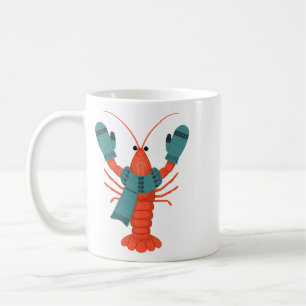 Cute Winter Lobster Holiday Coffee Mug