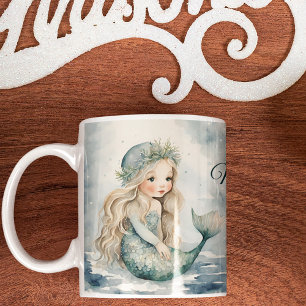 Cute Winter Mermaid Christmas  Coffee Mug