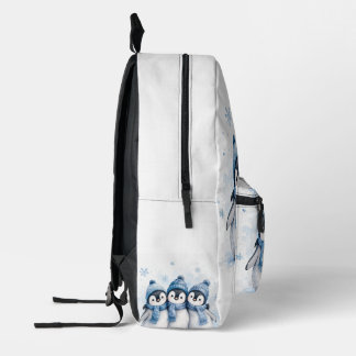 Cute Winter Penguin Backpack | Adorable Watercolor