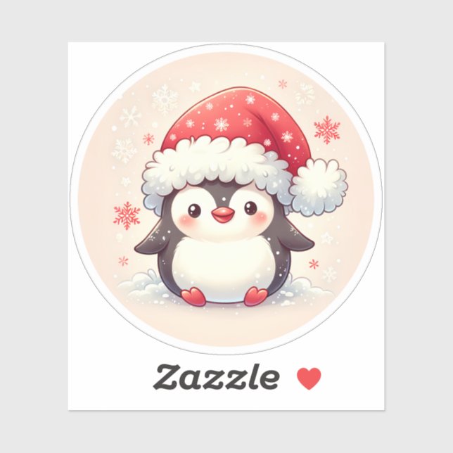 Cute Winter Penguin Sticker (Sheet)