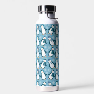 Cute Winter Penguins Water Bottle