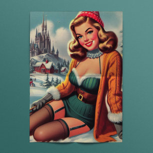 Cute Winter Pinup Tissue Paper