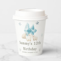 Cute Winter Polar Bears Birthday Party