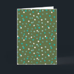 Cute Winter Polka Dots Spots in Green Blank  Card<br><div class="desc">Cute Winter Polka Dots Spots in Green and Teal Blank All Occasion Greeting Card</div>