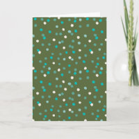 Cute Winter Polka Dots Spots in Green Blank 