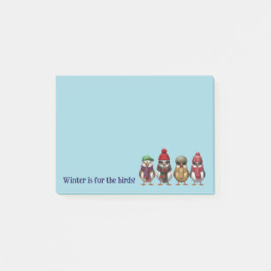 Cute Winter Post It Notes   Winter Birds 