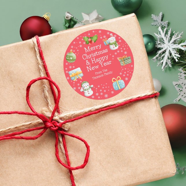 Cute Winter Snowman Merry Christmas Sticker (Creator Uploaded)