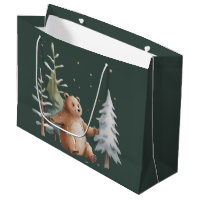 Cute Winter Snowy Bear Whimsical Woodland Winter 
