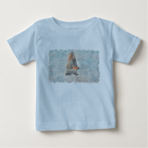 Cute Winter Squirrel with a Peanut Baby T-Shirt