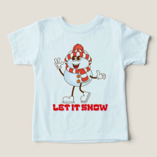 Cute winter-themed design with playful snow