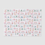 Cute Winter Watercolor Merry Christmas  Tissue Paper<br><div class="desc">Cute Watercolor Merry Christmas Personalised Tissue Paper.</div>