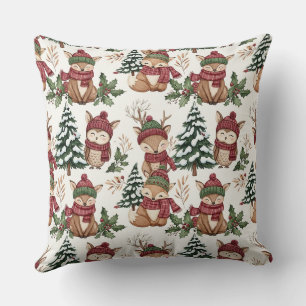 Cute Winter Woodland Friends – Holiday Animal (12) Cushion