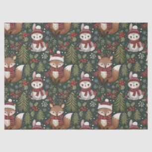 Cute Winter Woodland Friends – Holiday Animal (8) Tissue Paper